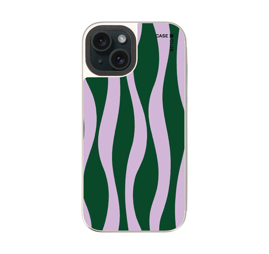 ลายคลื่นสีม่วงและเขียว